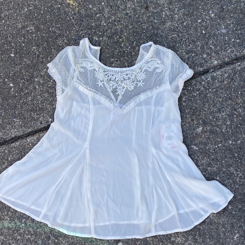 Cream color blouse by THREE PINK HEARTS (AB)